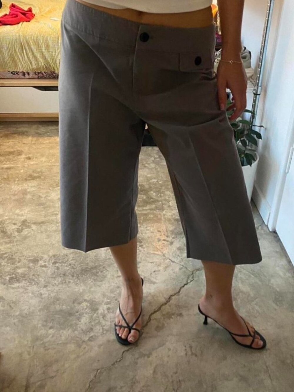 Grey Capri Suit Pant / Short Sussan